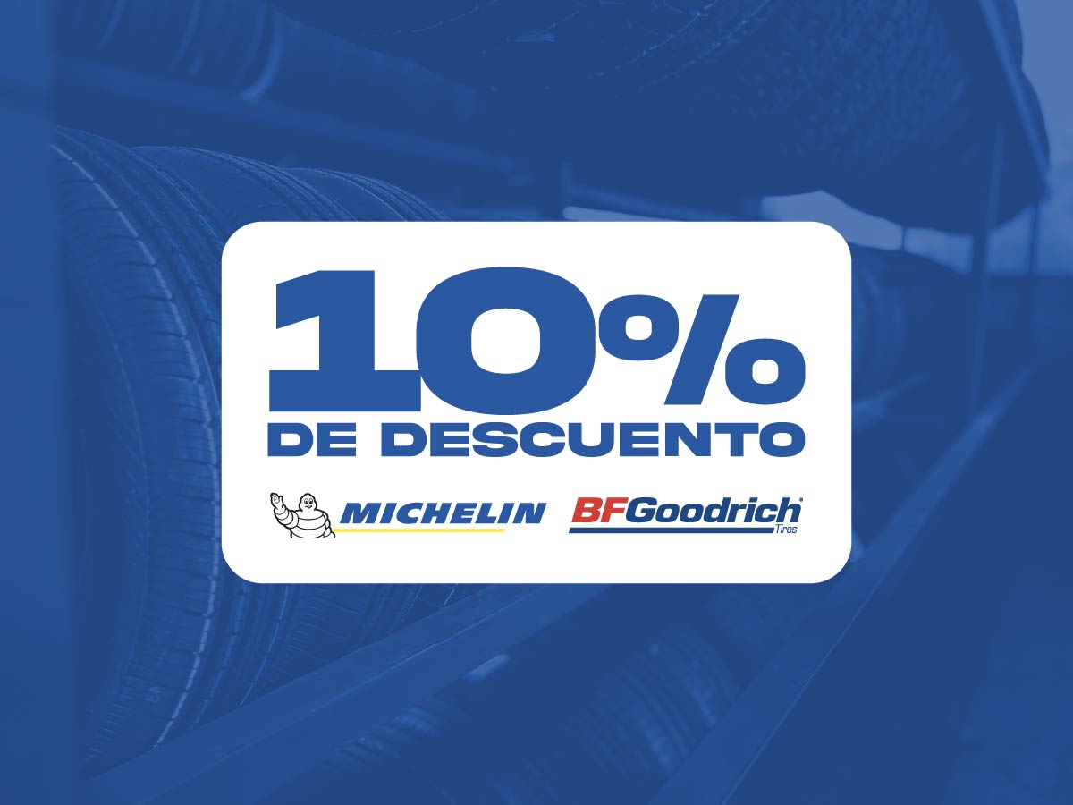 ¡Promo exclusiva en BLITZ! 10% de descuento en neumáticos Michelin y BFGoodrich