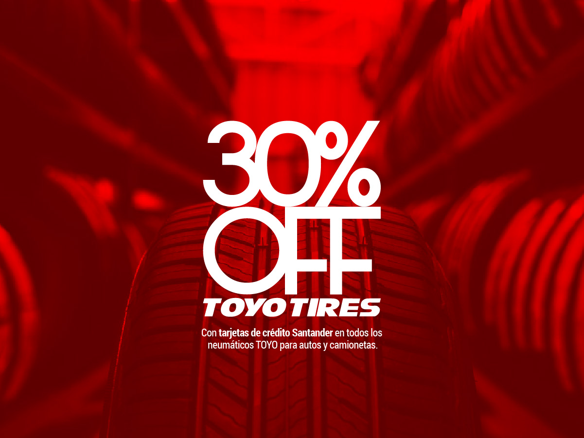 En marzo: 30% OFF en neumáticos #TOYO