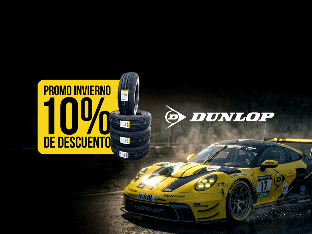 10% de descuento en neumáticos Dunlop en BLITZ